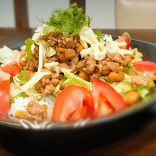 カフェごはん☆ おなじみ調味料で和風タコライス